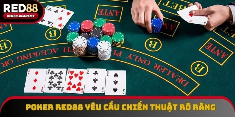 Poker RED88 yêu cầu cần có chiến thuật rõ ràng